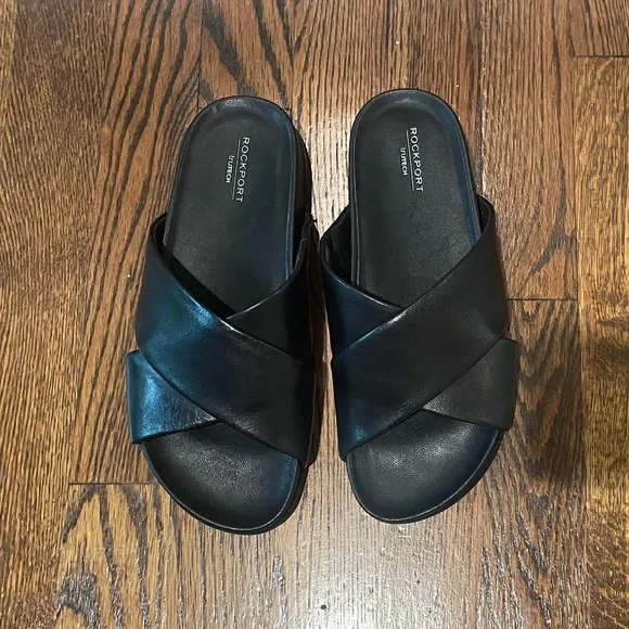 Rockport Women's Black Slide Sandals - Picture 5 of 9